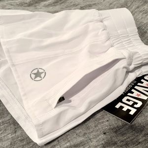 White Savage Barbell Pacer Shorts